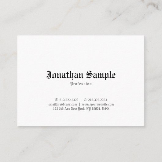 Nostalgischer stilvoller klassischer alter visitenkarte (Vorderseite)