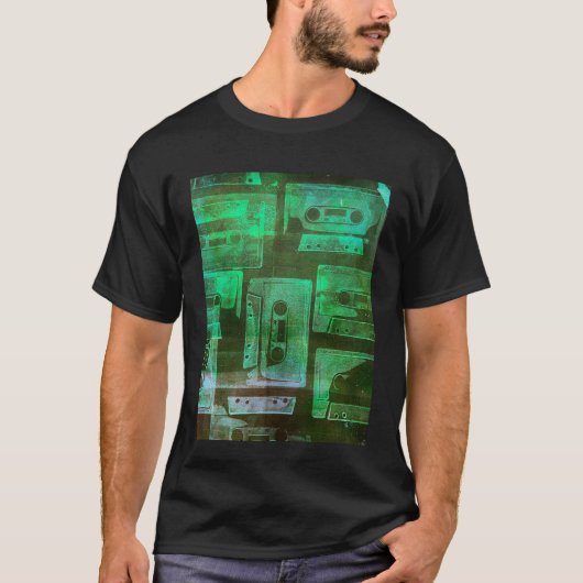 Nostalgischer T - Shirt für Kassettenkassette 80er (Vorderseite)