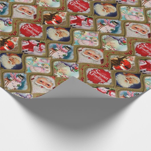 Nostalgischer Urlaub Delikatessen Geschenkpapier (Ecke)