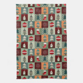 Nostalgischer vintage Ferien-Patchwork-Quilt Geschirrtuch (Vertikal)