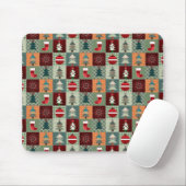 Nostalgischer vintage Ferien-Patchwork-Quilt Mousepad (Mit Mouse)