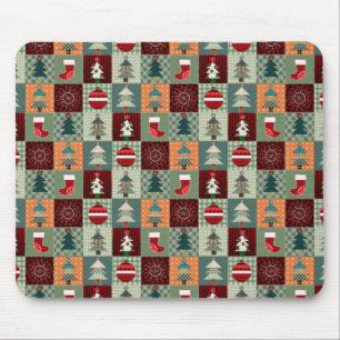 Nostalgischer vintage Ferien-Patchwork-Quilt Mousepad