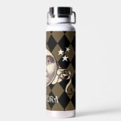 Nostalgischer Vintage-Steampunk-Fantasy Trinkflasche (Rückseite)