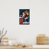 Nostalgischer Vintage-Weihnachtsmann Poster (Küche)