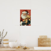 Nostalgischer Vintage-Weihnachtsmann Poster (Küche)
