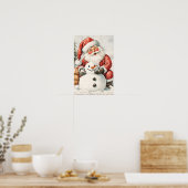 Nostalgischer Vintage-Weihnachtsmann Poster (Küche)