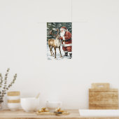 Nostalgischer Vintage-Weihnachtsmann Poster (Küche)