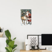 Nostalgischer Vintage-Weihnachtsmann Poster (Heimbüro)