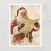 Nostalgischer Vintage-Weihnachtsmann Postkarte (Vorderseite)