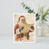 Nostalgischer Vintage-Weihnachtsmann Postkarte (Stehend Vorderseite)