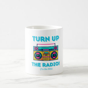 nostalgischer, von den 80ern inspirierter Boombox- Kaffeetasse