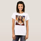 Nostalgischer Weihnachts-Santa-Mädchen T-Shirt (Vorne ganz)