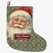 Nostalgischer Weihnachts-Strumpf Vintag Großer Weihnachtsstrumpf (Vorderseite)