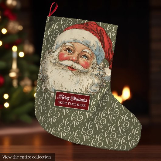 Nostalgischer Weihnachts-Strumpf Vintag Großer Weihnachtsstrumpf