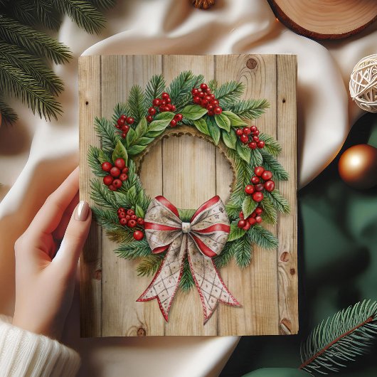 Nostalgischer Weihnachtskranz Reispapier festliche Seidenpapier