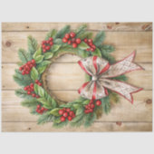 Nostalgischer Weihnachtskranz Reispapier festliche Seidenpapier (Vorderseite)
