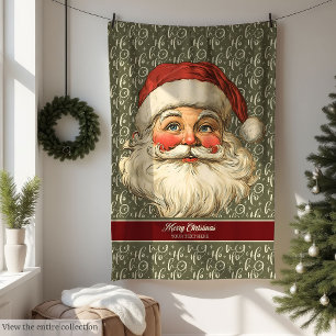 Nostalgischer Weihnachtsmann Blanket im klassische Fleecedecke