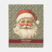 Nostalgischer Weihnachtsmann Blanket im klassische Fleecedecke (Vorderseite)