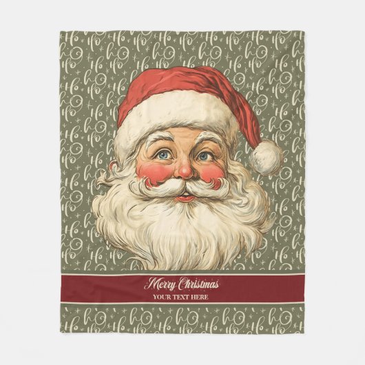 Nostalgischer Weihnachtsmann Blanket im klassische Fleecedecke (Vorderseite)