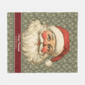 Nostalgischer Weihnachtsmann Blanket im klassische Fleecedecke (Vorderseite (Horizontal))