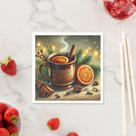 Nostalgischer Weihnachtsmarkt Weinkultur und Erde Serviette