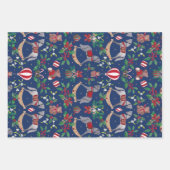 Nostalgischer Weihnachtsrocksänger Geschenkpapier Set (Vorderseite 2)