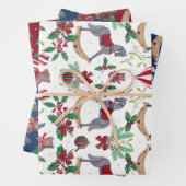 Nostalgischer Weihnachtsrocksänger Geschenkpapier Set (Beispiel)