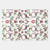 Nostalgischer Weihnachtsrocksänger Geschenkpapier Set (Vorderseite)