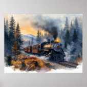 Nostalgischer Weihnachtszug Poster (Vorne)