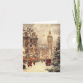 Nostalgischer Winter in London Classic Karte (Vorderseite)