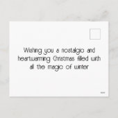 Nostalgischer Winter in London Feiertagspostkarte (Rückseite)