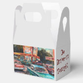 Nostalgischer Zeitalter-Laufwerk-in-Grafik-Print Geschenkschachtel (Geöffnet)