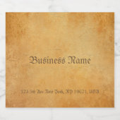 Nostalgisches altes Papier aussehen Elegante Trink Bierflaschenetikett (Einzelnes Label)