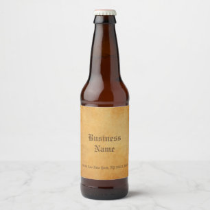 Nostalgisches altes Papier Look Vorlage Elegantes Bierflaschenetikett