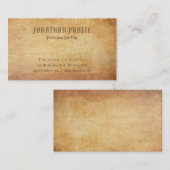 Nostalgisches altes Papier prächtig dick aussehen Visitenkarte (Vorne/Hinten)