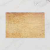 Nostalgisches Altpapier Beruflich Luxus Schlicht Visitenkarte (Rückseite)