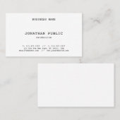 Nostalgisches Aussehen Elegante klassische Minimal Visitenkarte (Vorne/Hinten)