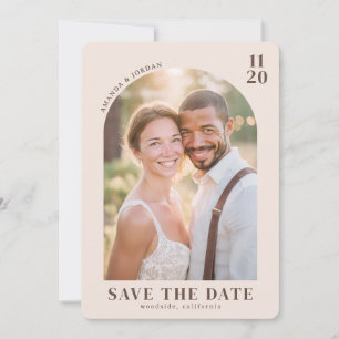 Nostalgisches Beige Vintage-Foto Save The Date