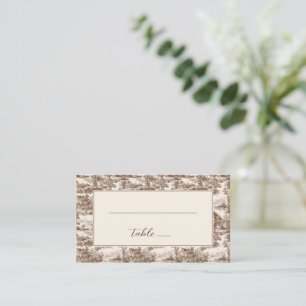 Nostalgisches Beige Vintage Landschaft Platzkarte