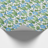 Nostalgisches blaues Winden-Packpapier Geschenkpapier (Ecke)