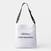 Nostalgisches Blumenthema Tragetaschen Mit Langen Trägern (Rückseite)