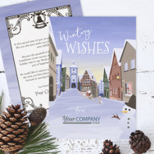 Nostalgisches Business-Logo Light Blue Christmas