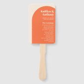 Nostalgisches Charm Retro-Hochzeitsprogramm Fächer (Vorderseite)