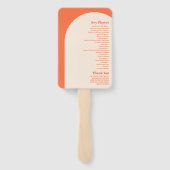 Nostalgisches Charm Retro-Hochzeitsprogramm Fächer (Rückseite)