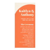 Nostalgisches Charm Retro-Hochzeitsprogramm Werbekarte (Vorne)