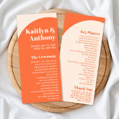 Nostalgisches Charm Retro-Hochzeitsprogramm Werbekarte