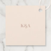 Nostalgisches Charm Retro Wedding Foto Geschenkanhänger (Rückseite)