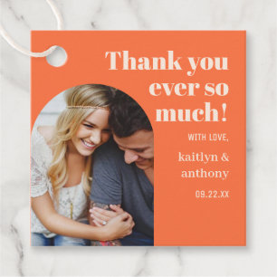 Nostalgisches Charm Retro Wedding Foto Geschenkanhänger