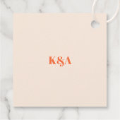 Nostalgisches Charm Retro Wedding Foto Geschenkanhänger (Rückseite)