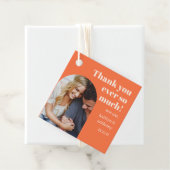 Nostalgisches Charm Retro Wedding Foto Geschenkanhänger (Beispiel)